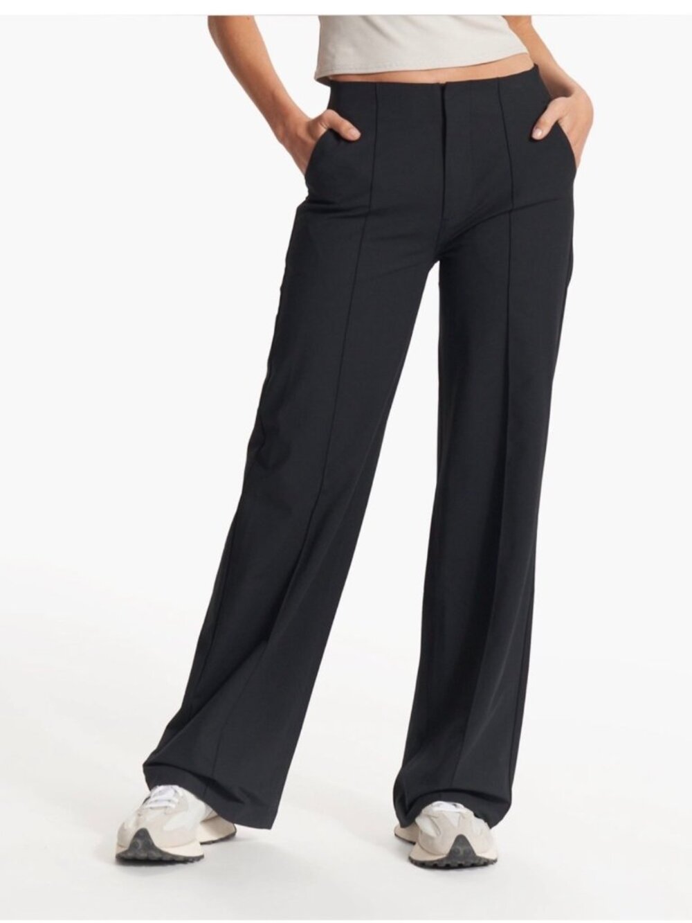 Vuori Meta Wide Leg Pants Black Size Large Womens